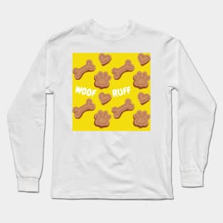 Cute Dog Themed Pattern #2 Long Sleeve T-Shirt